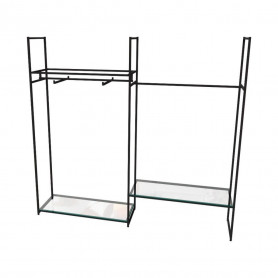 Стеллаж для одежды ИМАТО-2201с со стеклом
