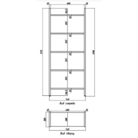 ЛФ-2 Стеллаж металлический Лофт