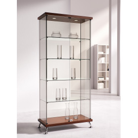 Прямоугольная стеклянная витрина шпон 64.08vp