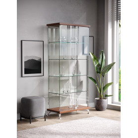 Прямоугольная стеклянная витрина шпон 64.08vp