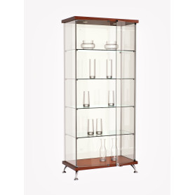 Прямоугольная стеклянная витрина шпон 64.08vp