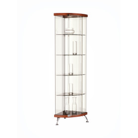 Угловая стеклянная витрина шпон 64.07vp