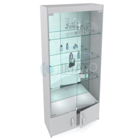 В-64-З Классическая стеклянная витрина задняя стенка зеркало