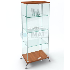 Витрина стеклянная "Lux" на хромированных ножках 168-68-45