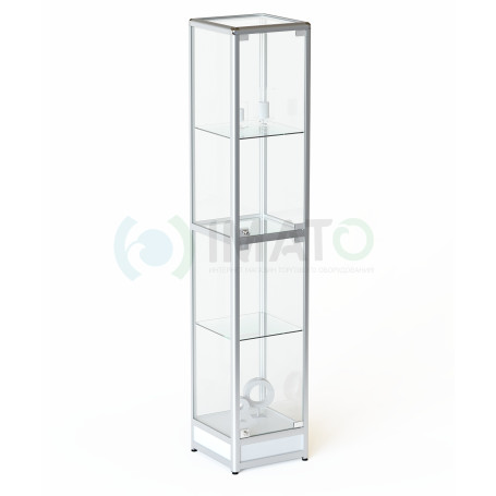 ВА-240 Витрина из алюминиевого профиля с подиумом, цвет белый