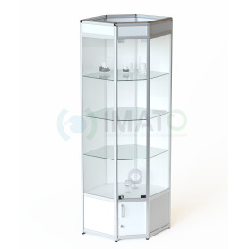 ВА-433-Д  Витрина угловая демонстрационная задняя стенка ДСП к ВА-430-Д,431-Д, цвет белый