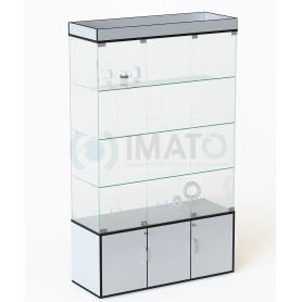 Витрина стеклянная, классическая с накопителем №54