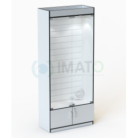 В-164-Э Витрина с подсветкой и стенкой из экономпанели 