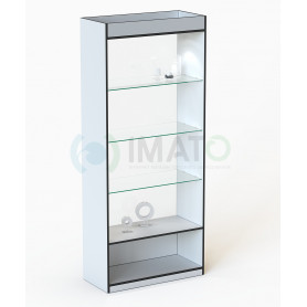 В-160-С Витрина открытая, с накопителем, без дверей, задняя стенка стекло 