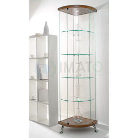 Угловая стеклянная витрина шпон As64.07vp