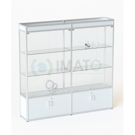 ВА-431-2 Двухсекционная витрина из профиля с накопителем и фризом