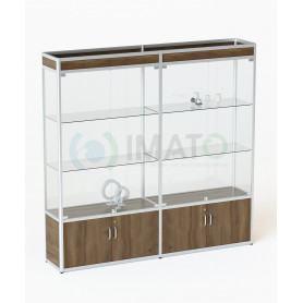 ВА-431-2 Двухсекционная витрина из профиля с накопителем и фризом