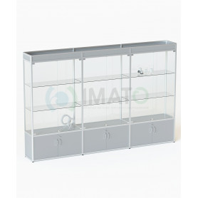 ВА-531-2 Двухсекционная витрина из профиля с накопителем и фризом