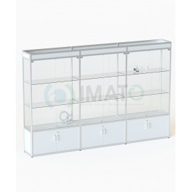 ВА-531-2 Двухсекционная витрина из профиля с накопителем и фризом