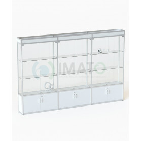 ВА-531-2 Двухсекционная витрина из профиля с накопителем и фризом